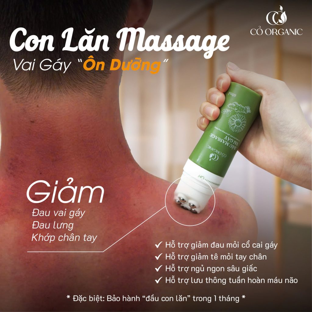 Tinh dầu Đinh Hương - Cỏ Organic - Con lăn massage